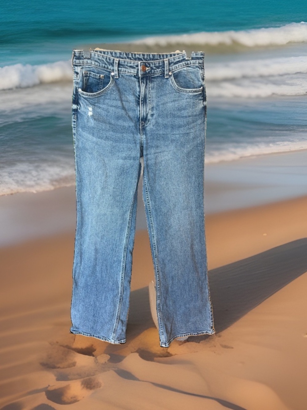 &Denim Bootcut High Waist Jeans